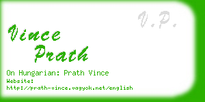 vince prath business card